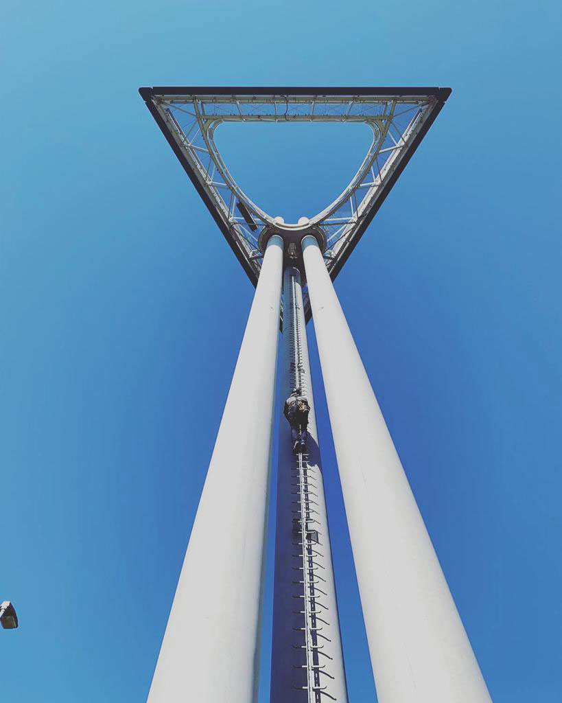 Aufstieg Ikea-Turm in Hannover